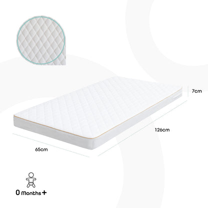 Moon -  Crib Matress - White