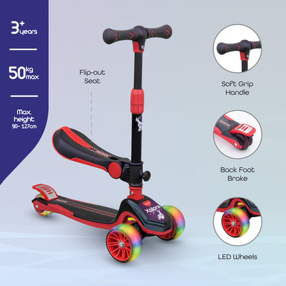 Moon -  Xplora Baby Scooter With Seat - Red