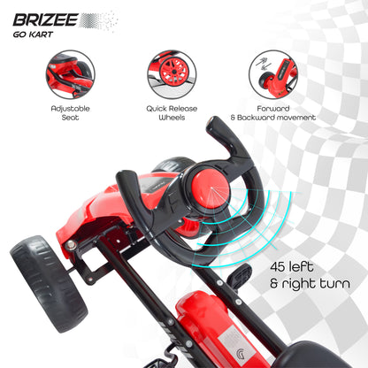 Moon - Brizee Baby Go Kart - Red - Red