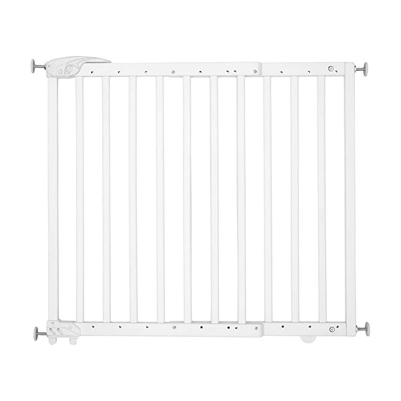 Badabulle - Deco Pop Wooden Extending Safety Gate | 63 To 106Cm Wide | Pressure Fit Or Screw Mounted, White