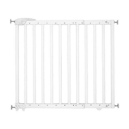 Badabulle - Deco Pop Wooden Extending Safety Gate | 63 To 106Cm Wide | Pressure Fit Or Screw Mounted, White