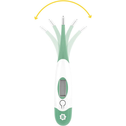 Badabulle Digital Thermometer, 10 Sec Chrono, Flexible Tip, Memorizes Temperature