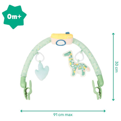 Badabulle - Universal Play Arch Safari | Sensory Hanging Crib Arch, Travel Play Arch Stroller For Kids & Toddlers - Green