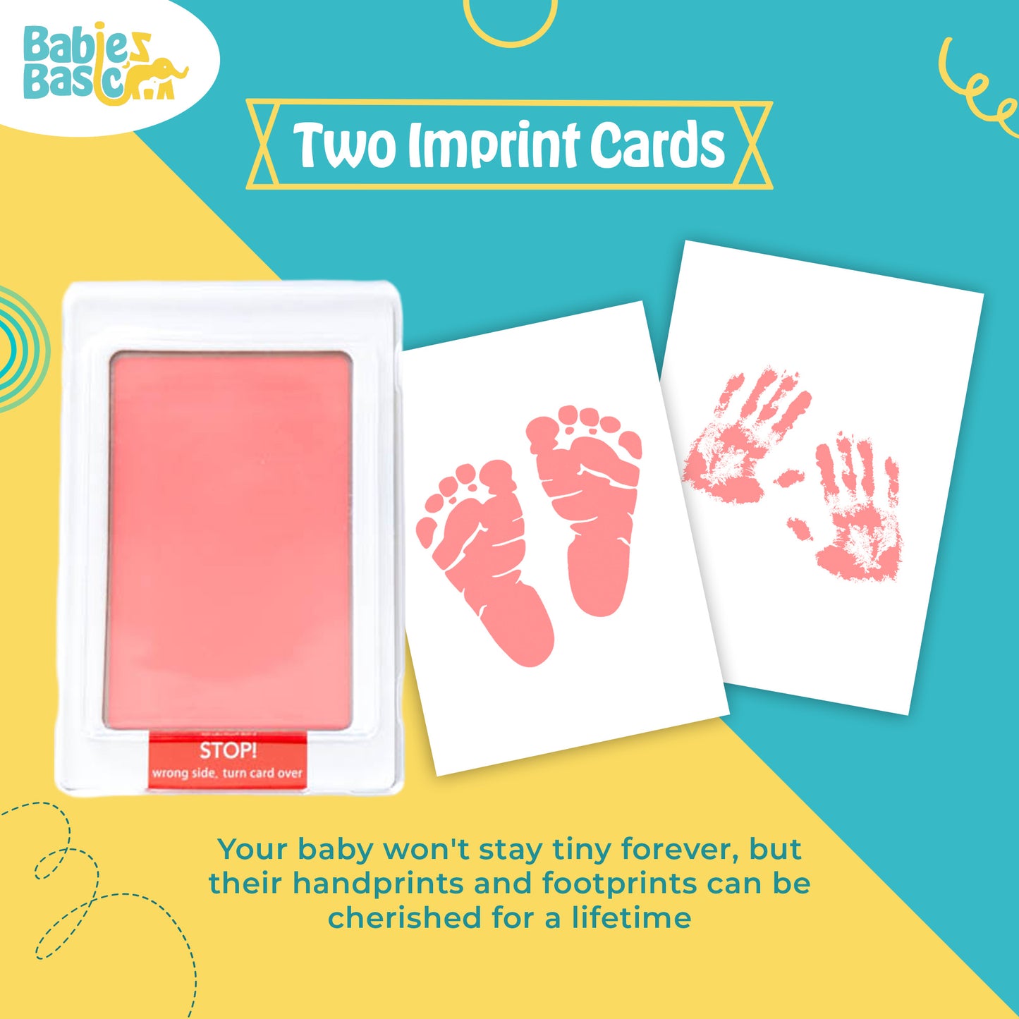 Babies Basic Clean Fingerprint with two imprint cards  - Pink