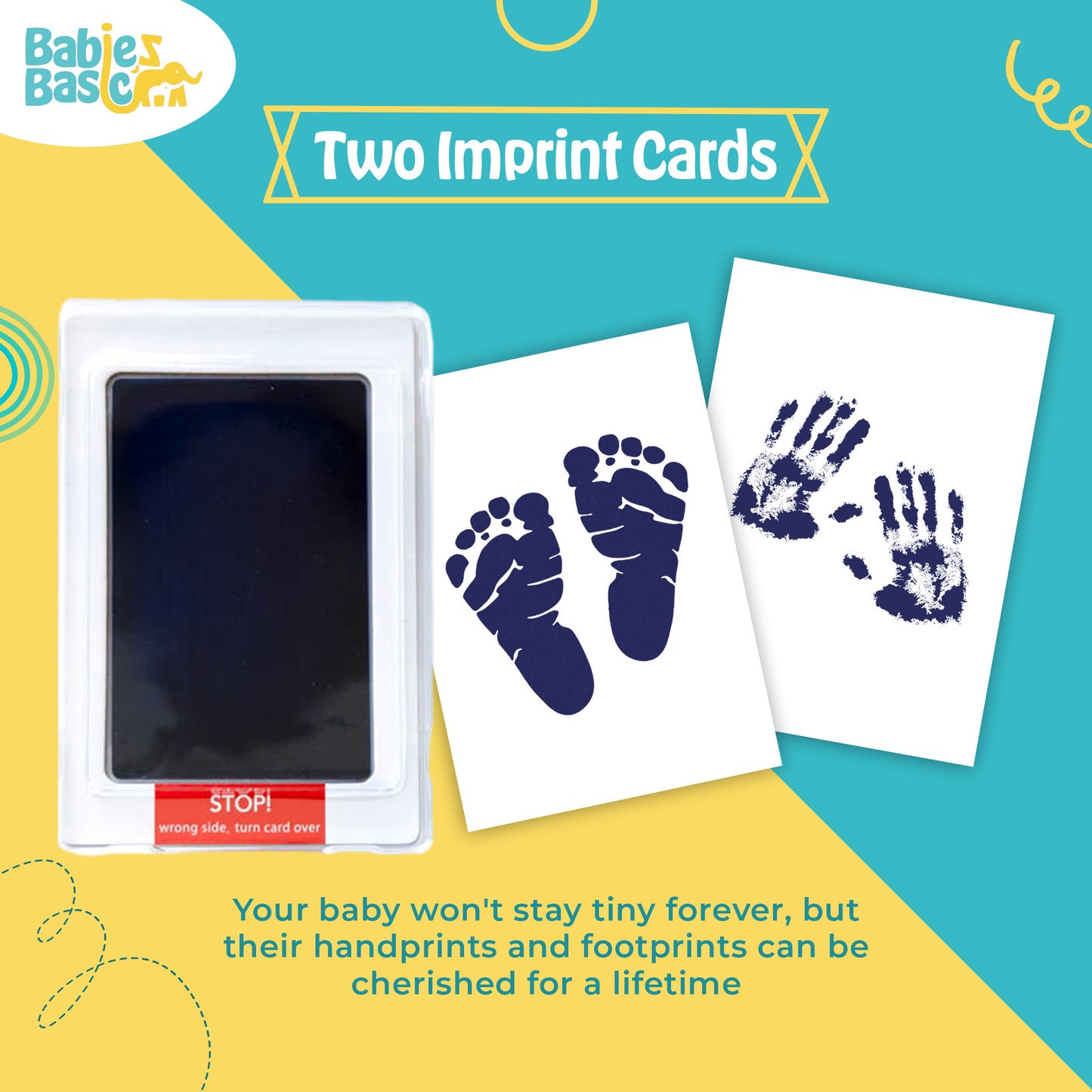 Babies Basic Clean Fingerprint with two imprint cards  - Royal Blue