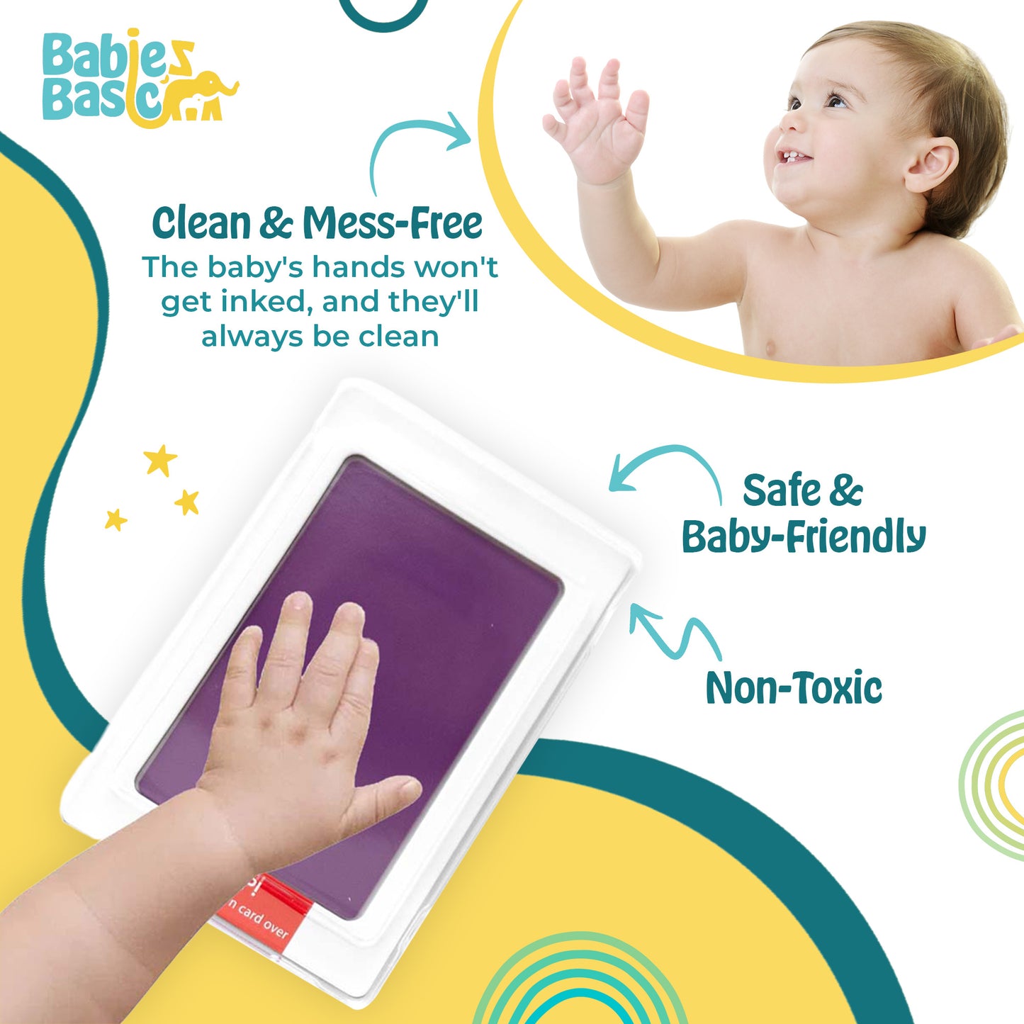 Babies Basic Clean Fingerprint with two imprint cards  - Purple