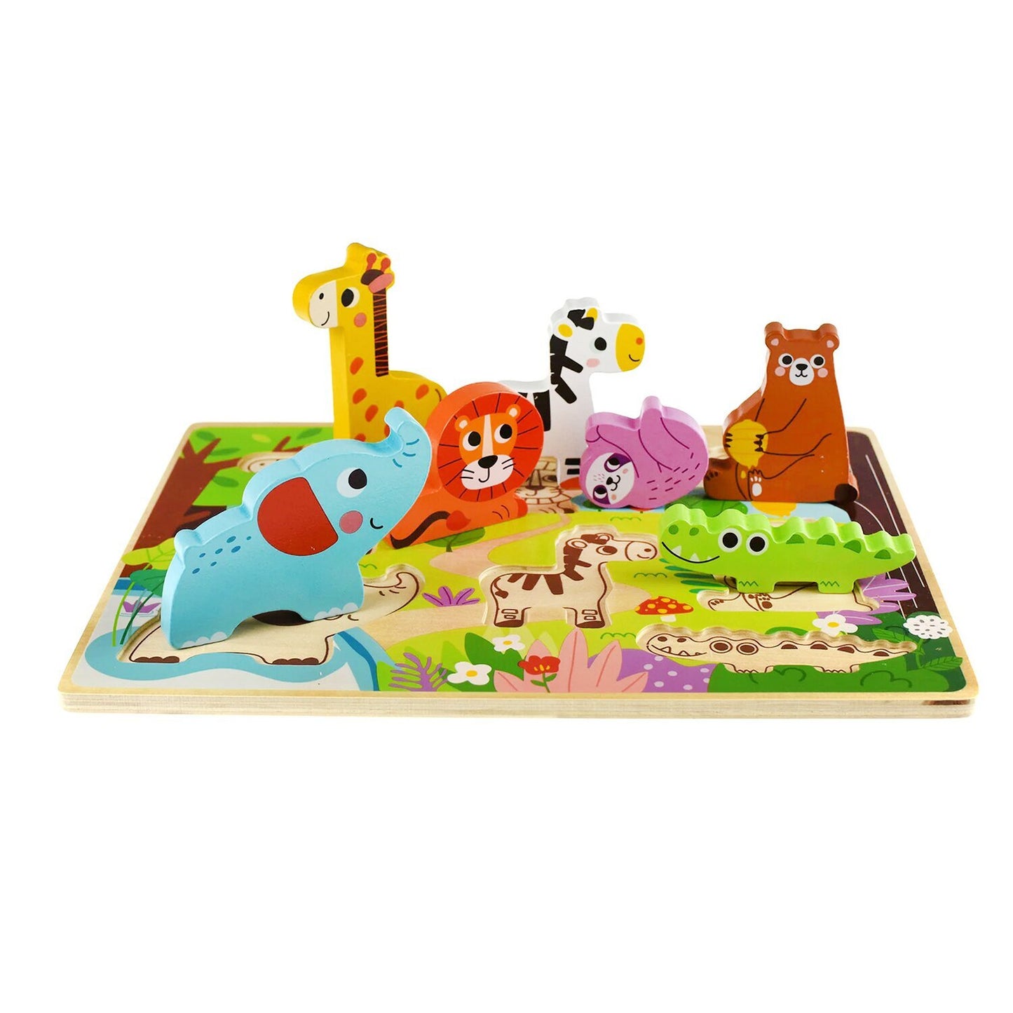 TOOKY TOYS-8 PCS Chunky Puzzle - Animal