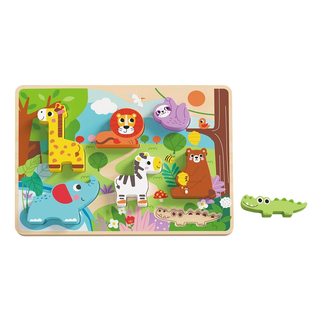 TOOKY TOYS-8 PCS Chunky Puzzle - Animal