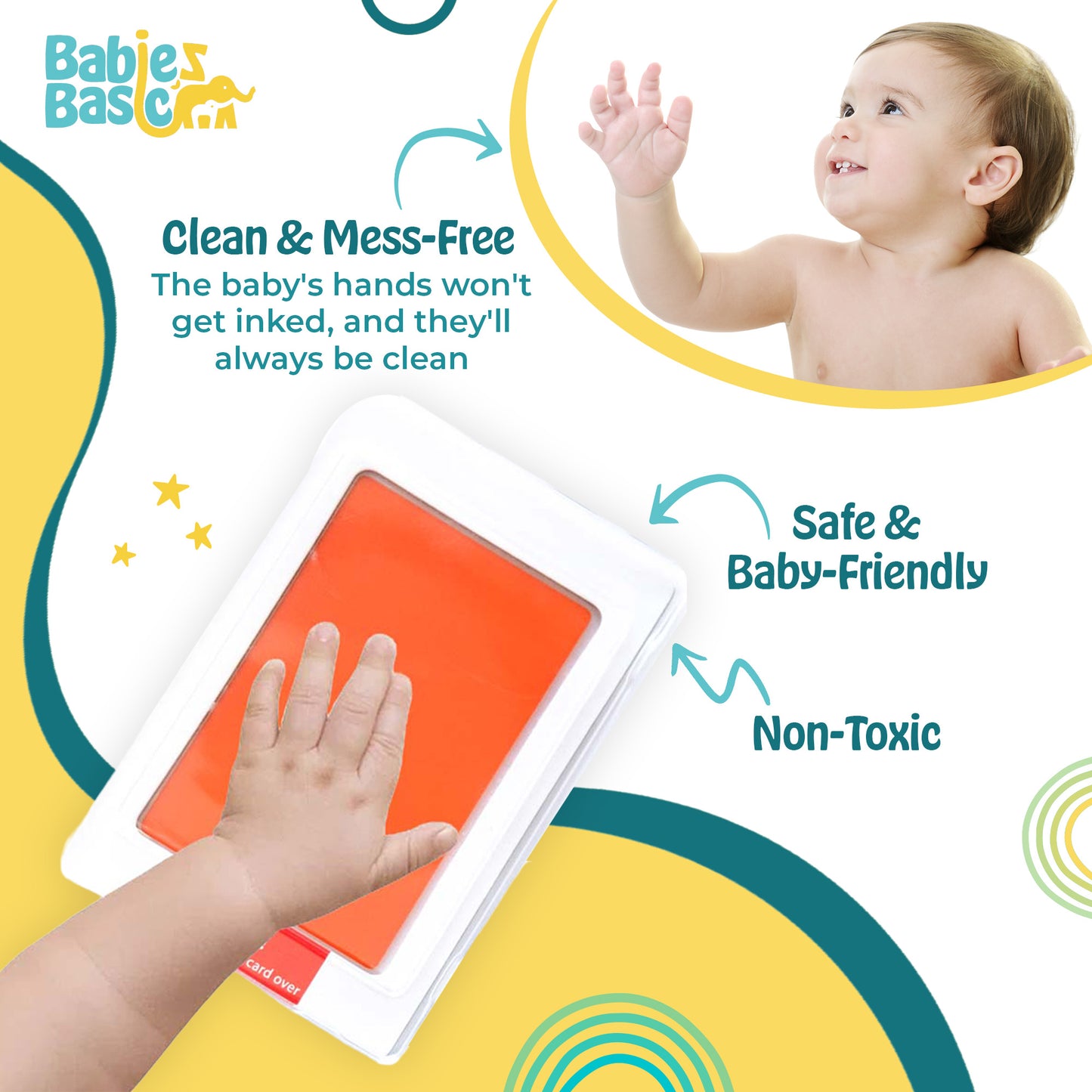 Babies Basic Clean Fingerprint with two imprint cards  - Orange