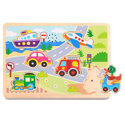 TOOKY TOYS-7 PCSSound Puzzle - Vehicles