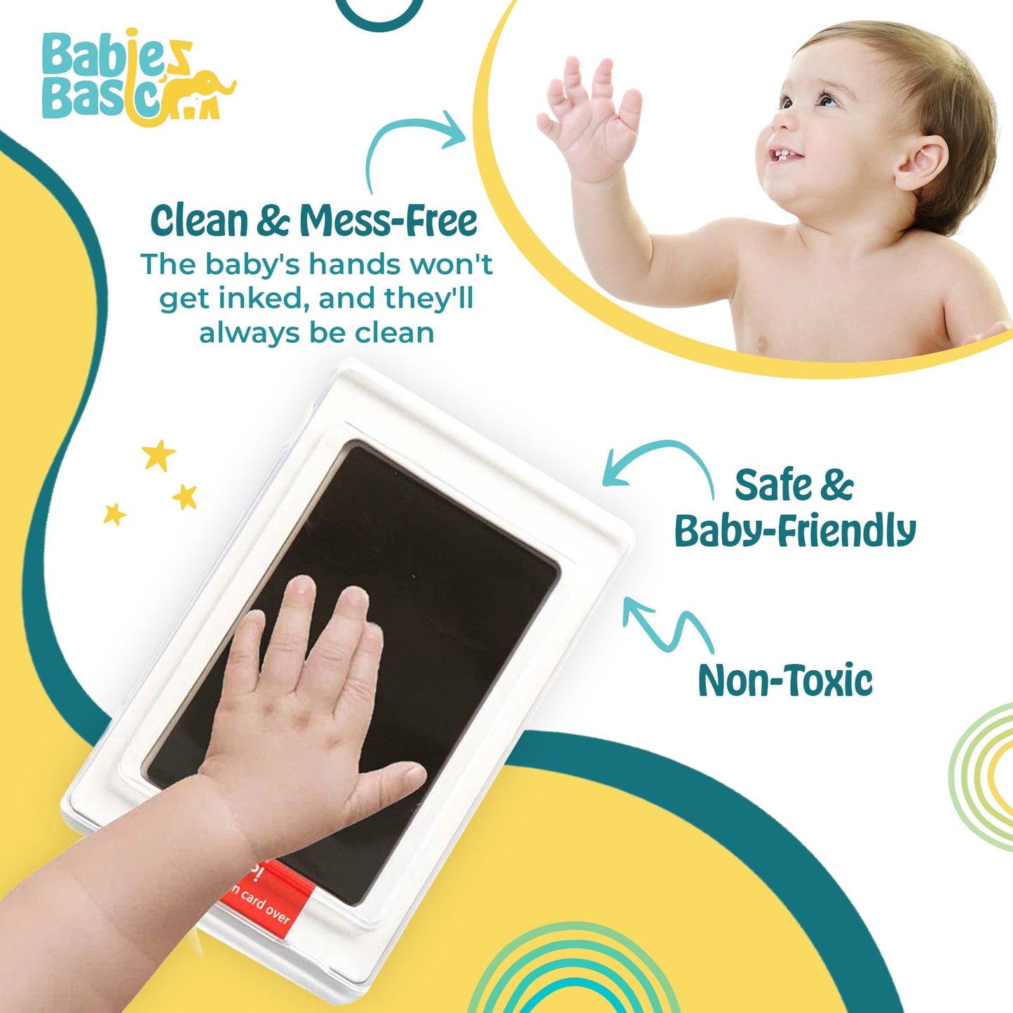 Babies Basic Clean Fingerprint with two imprint cards  - Brown