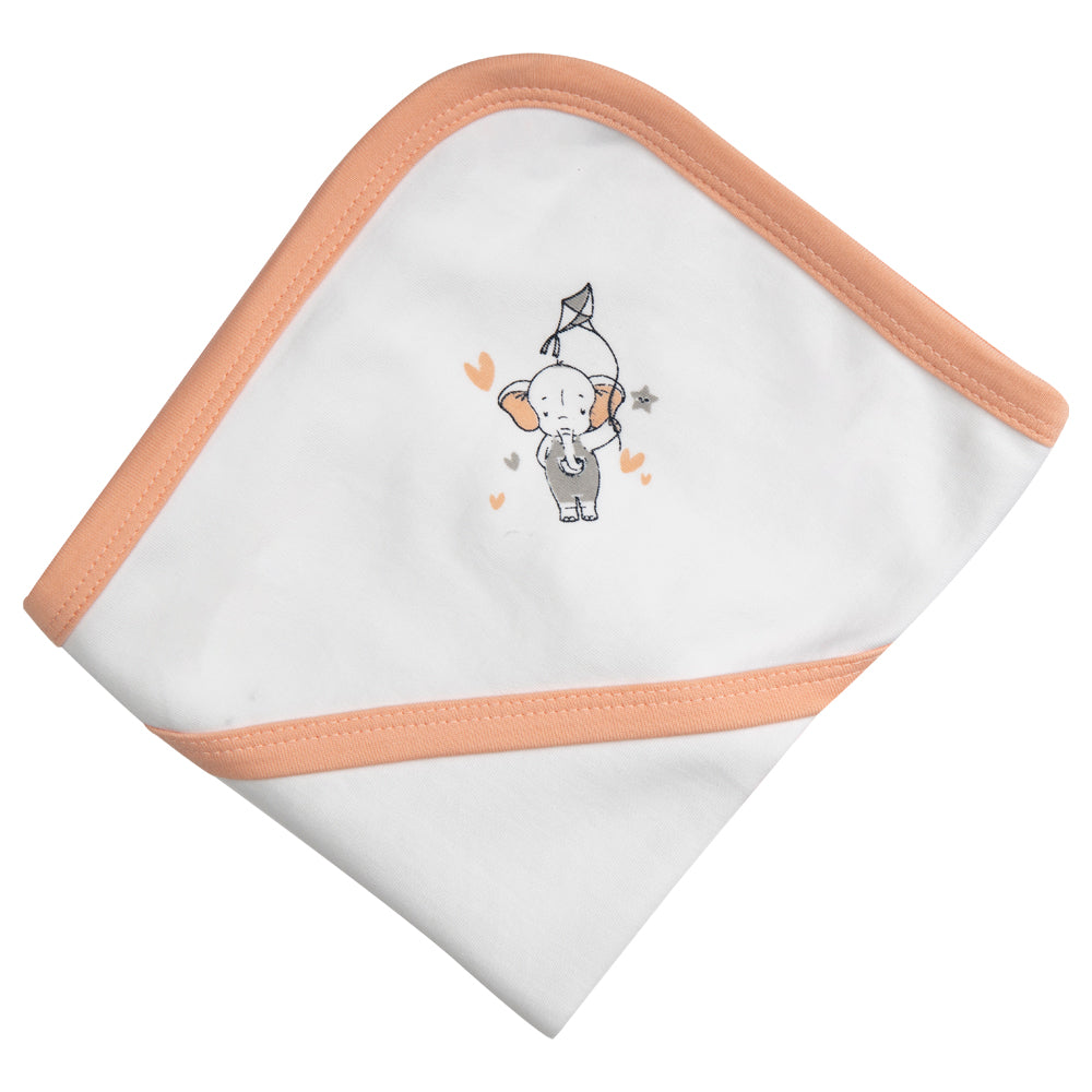 Babies Basic 100% Cotton Blanket, receiving blanket for New Born, 75*75cm , Peach