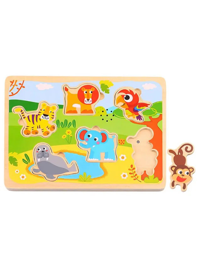 TOOKY TOYS-7 PCS Sound Puzzle - Animals