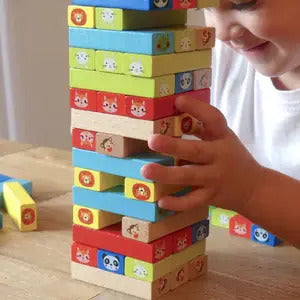 TOOKY TOYS-82 PCS Stacking Game - Animals