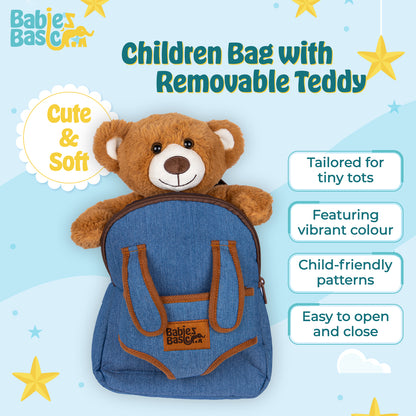 Babies Basic Kid/Baby bag with detachable Teddy - Brown