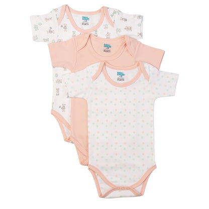 Babies Basic Printed Romper - Pack of 3, 12-18 Months , Multi Color