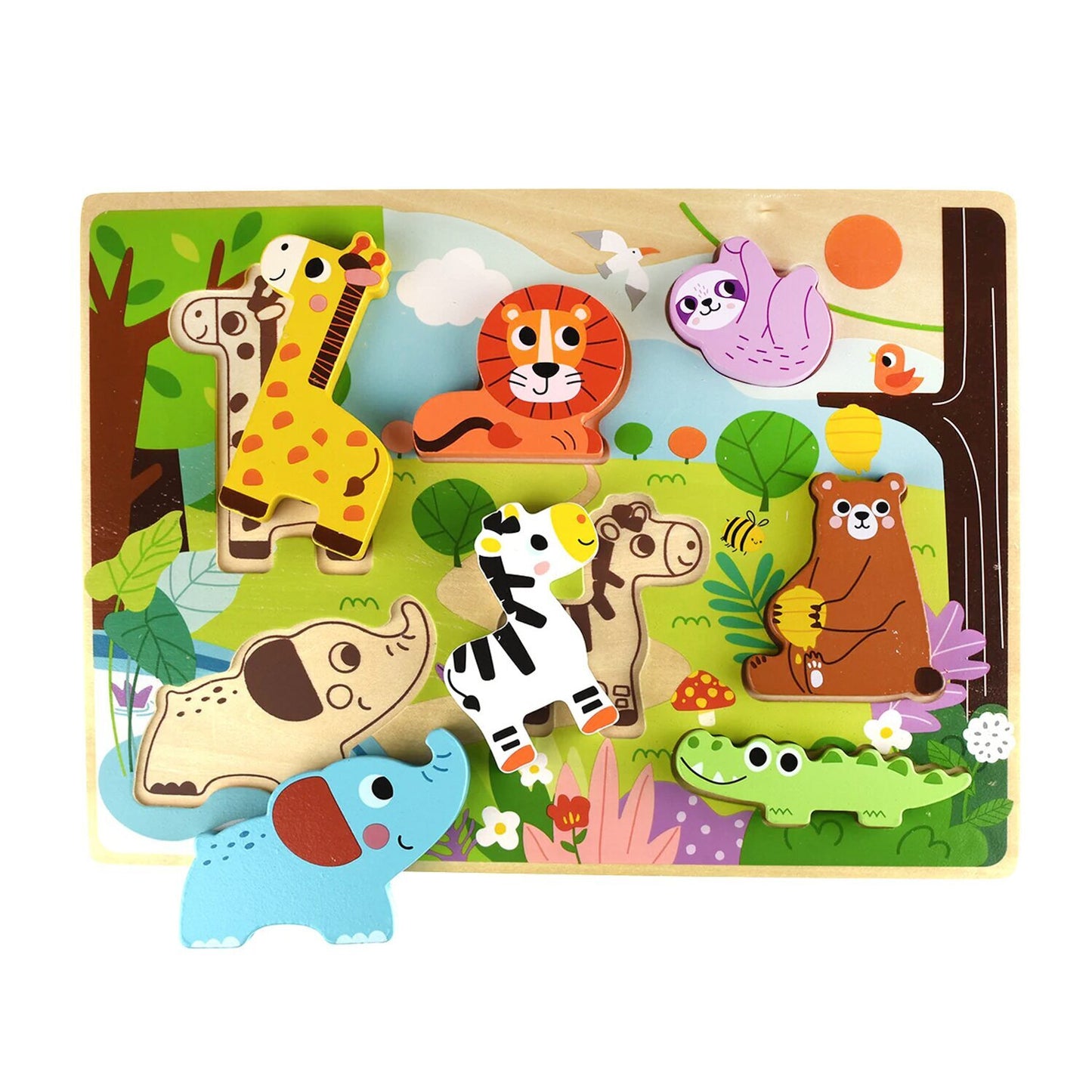 TOOKY TOYS-8 PCS Chunky Puzzle - Animal