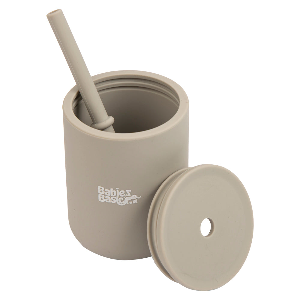 Babies Basic Stage 3 Silicone  Cup for Kids, Grey