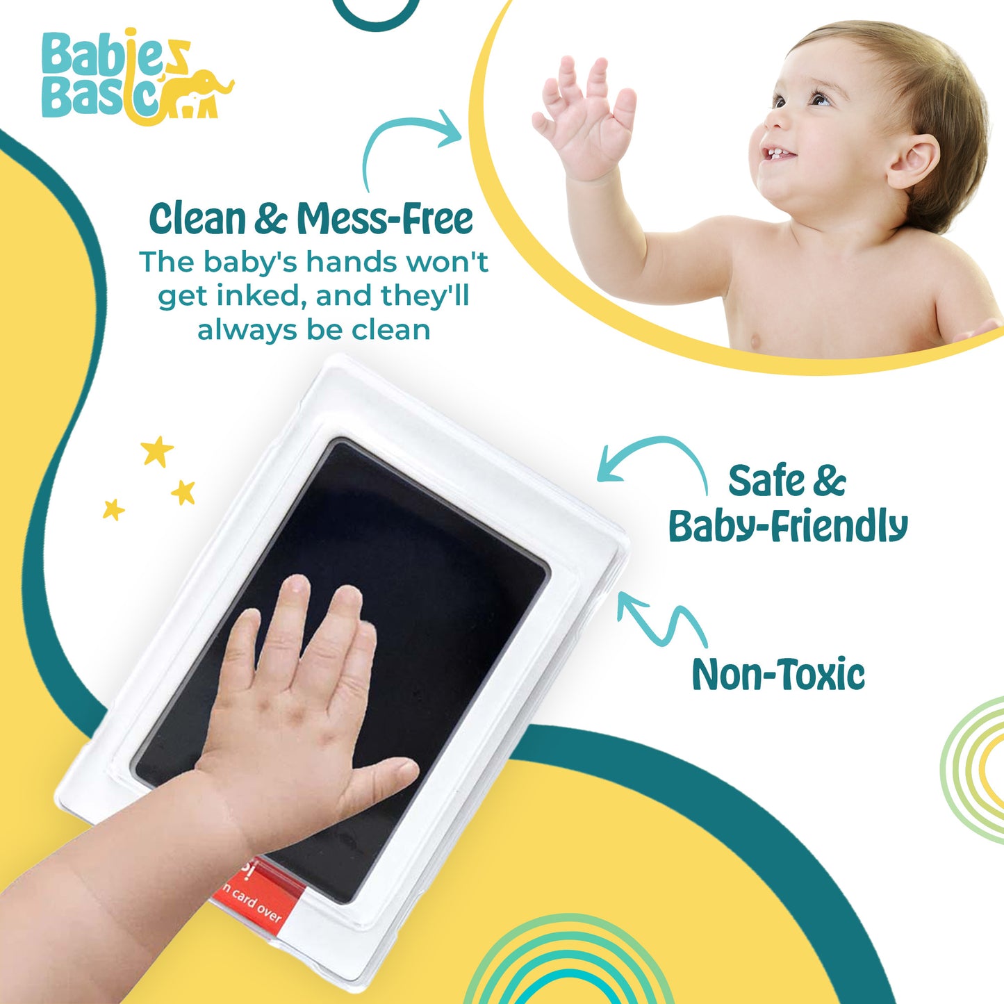 Babies Basic Clean Fingerprint with two imprint cards  - Black