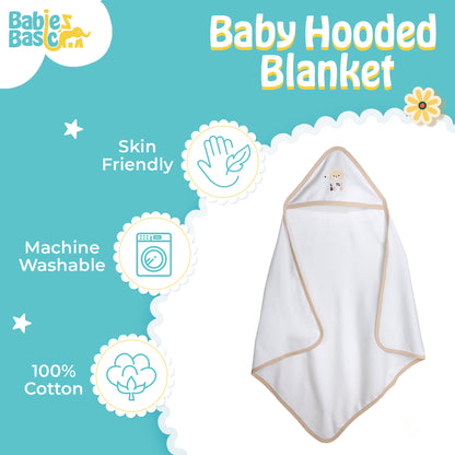 Babies Basic 100% Cotton Blanket, receiving blanket for New Born, 75*75cm , Yellow