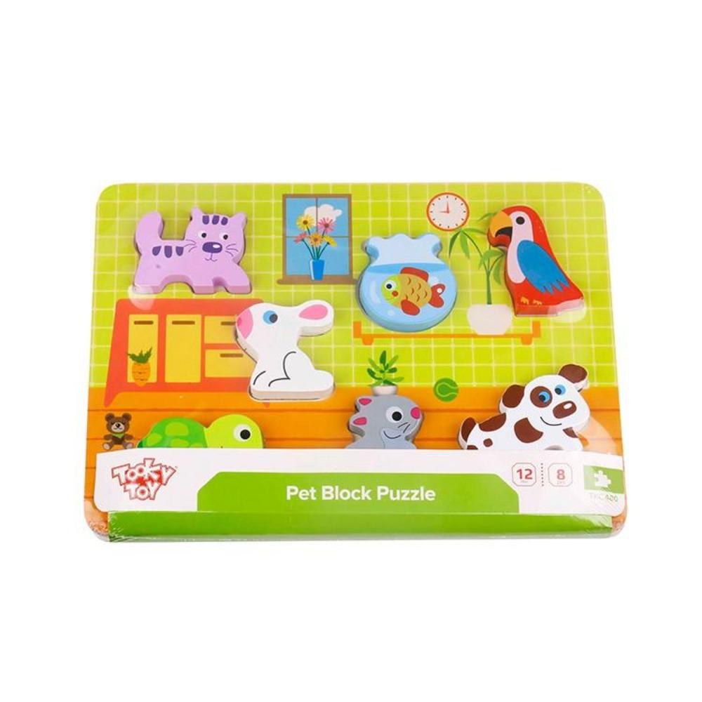 TOOKY TOYS-8 PCS Chunky Puzzle - Pet