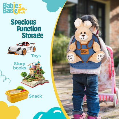 Babies Basic Kid/Baby bag with detachable Teddy - Cream