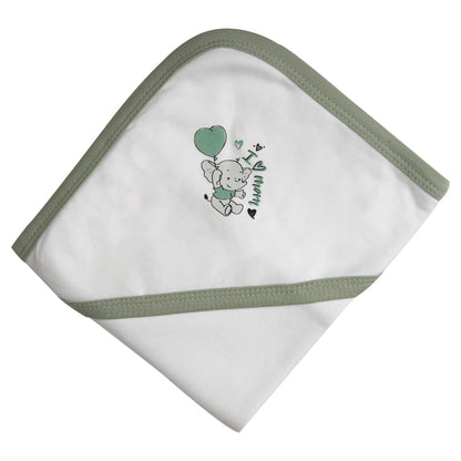 Babies Basic 100% Cotton Blanket, receiving blanket for New Born, 75*75cm , Green