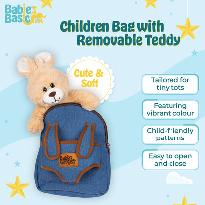 Babies Basic Kid/Baby bag with detachable Teddy - Cream