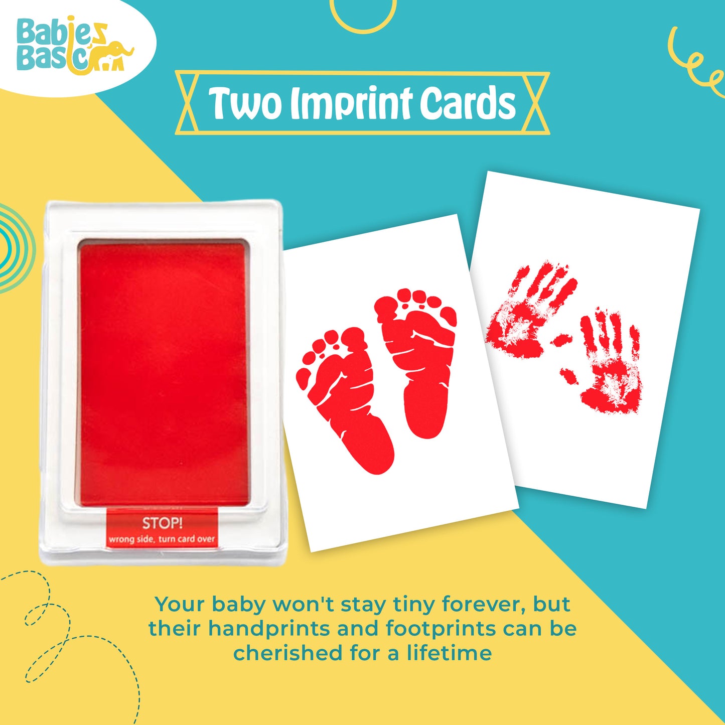 Babies Basic Clean Fingerprint with two imprint cards  - Red