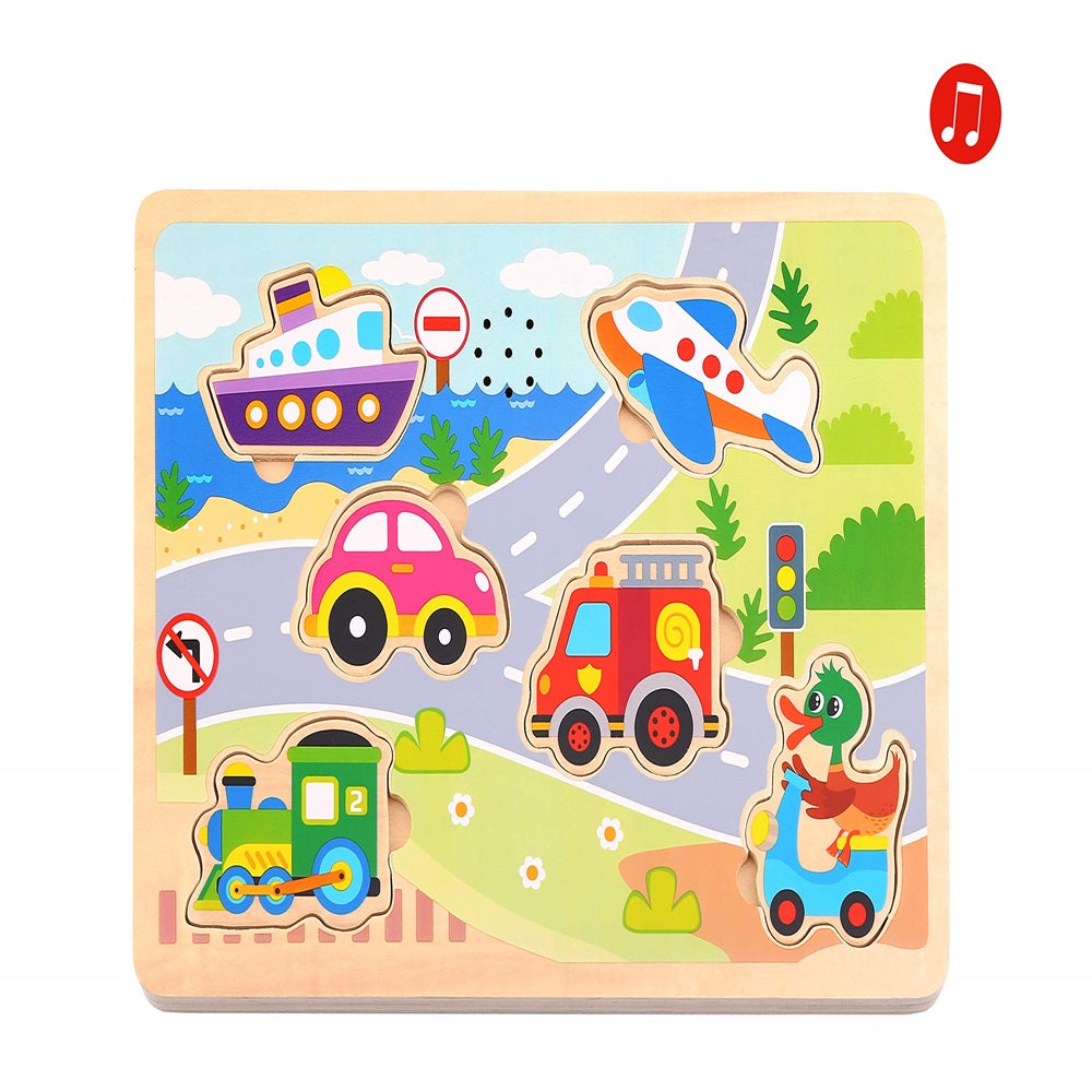 TOOKY TOYS-7 PCSSound Puzzle - Vehicles