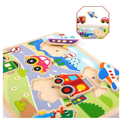 TOOKY TOYS-7 PCSSound Puzzle - Vehicles