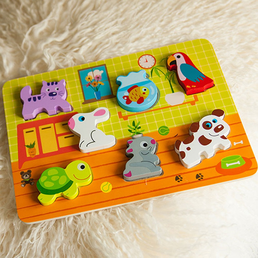 TOOKY TOYS-8 PCS Chunky Puzzle - Pet