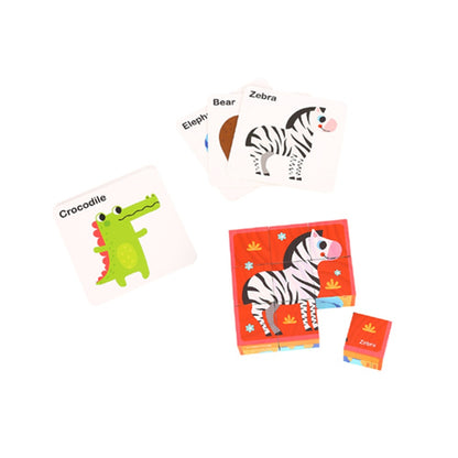 TOOKY TOYS-15 PCS Animal Block Puzzle