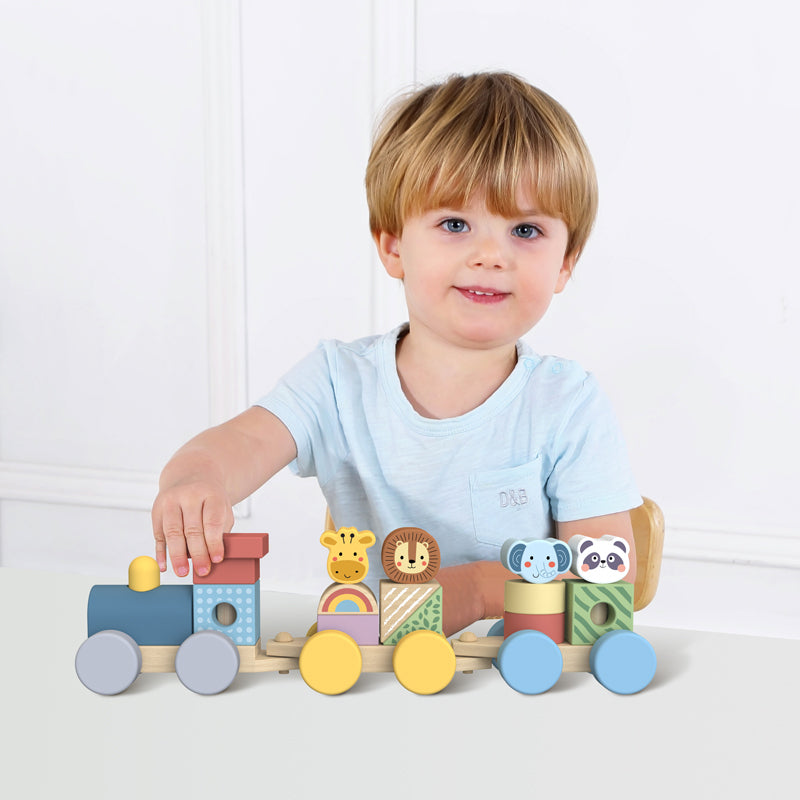 TOOKY TOYS-Stacking Train - Animals