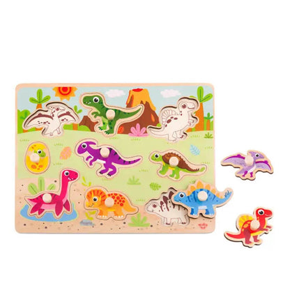 TOOKY TOYS-10 PCS Dinosaur Puzzle