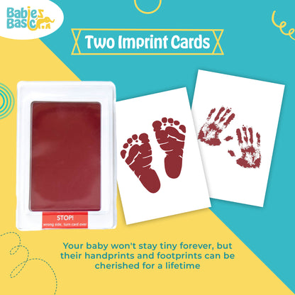 Babies Basic Clean Fingerprint with two imprint cards  - Burgandy