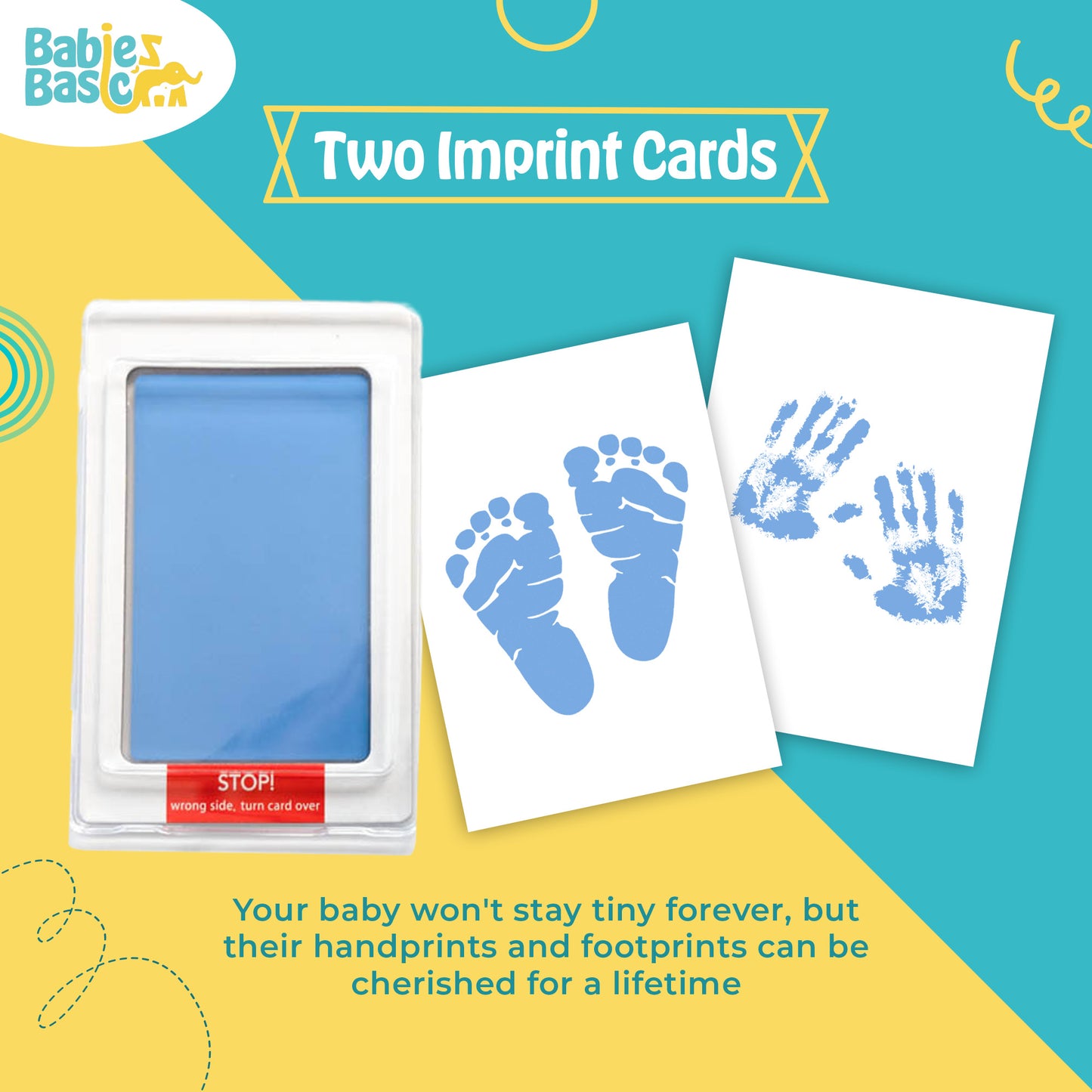 Babies Basic Clean Fingerprint with two imprint cards  - Sky Blue