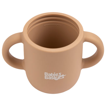 Babies Basic Stage 1 Silicone Trainer Cup with handles for Babies, Blush