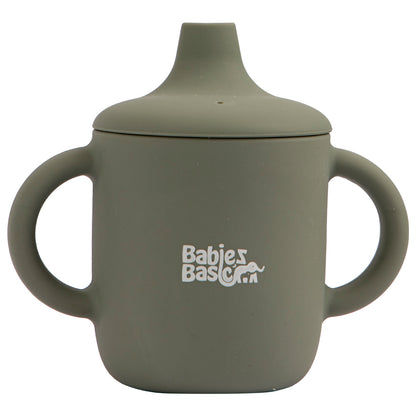 Babies Basic Stage 1 Silicone Trainer Cup with handles for Babies, Green