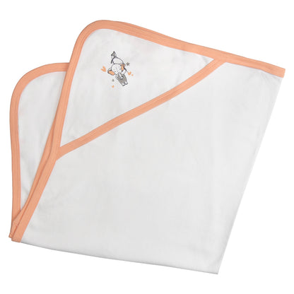 Babies Basic 100% Cotton Blanket, receiving blanket for New Born, 75*75cm , Peach