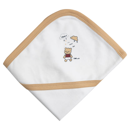 Babies Basic 100% Cotton Blanket, receiving blanket for New Born, 75*75cm , Brown