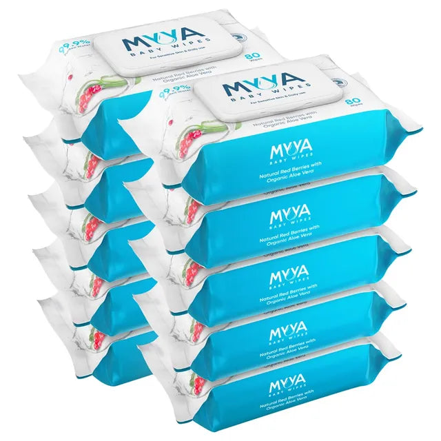 Myya Baby Wipes - Value Pack of 10