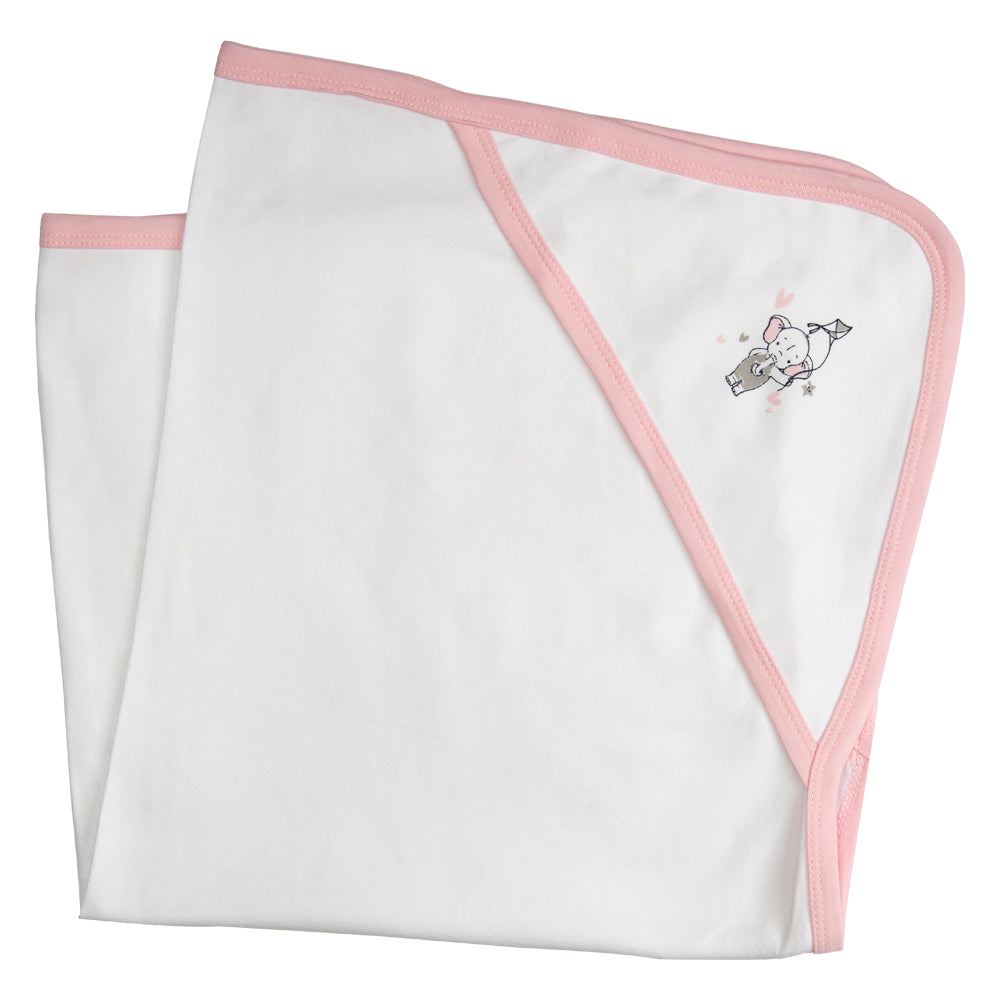 Babies Basic 100% Cotton Blanket, receiving blanket for New Born, 75*75cm , Pink