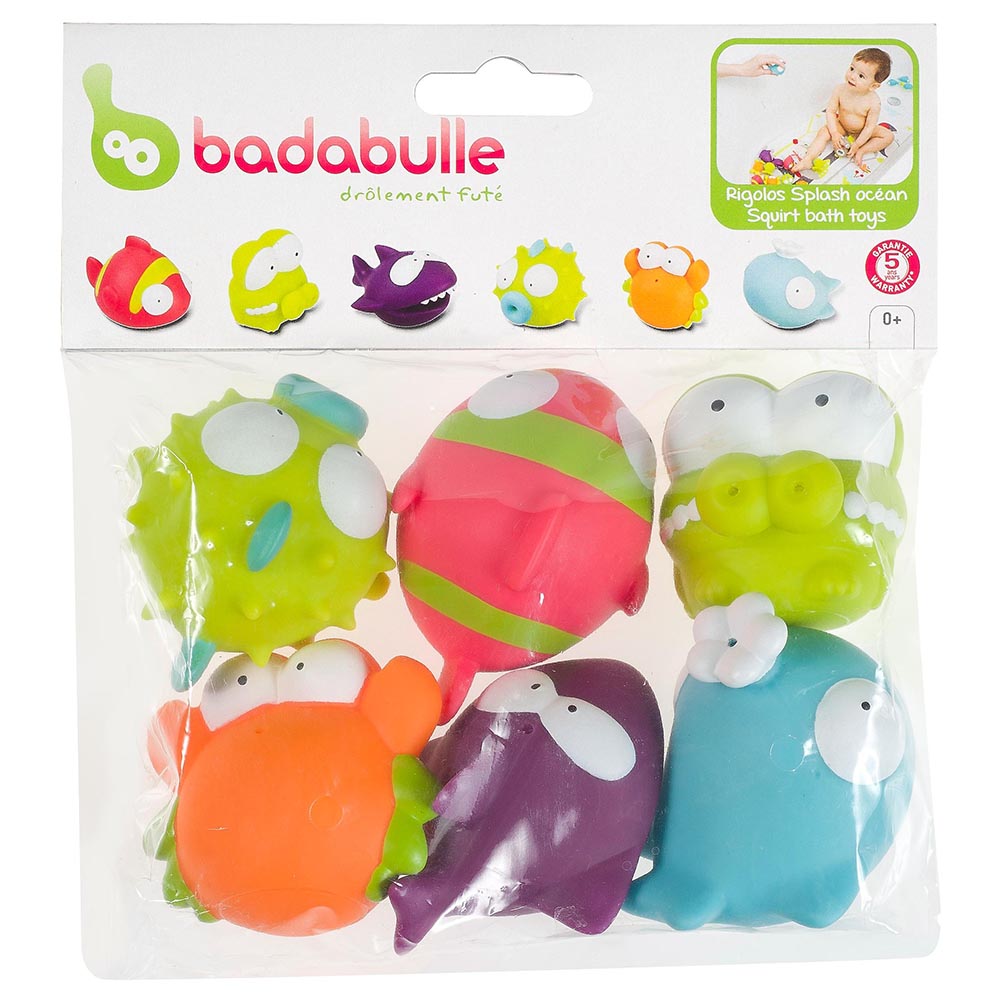 Badabulle - Ocean Animals Bath Toys, X6, 0+ Months