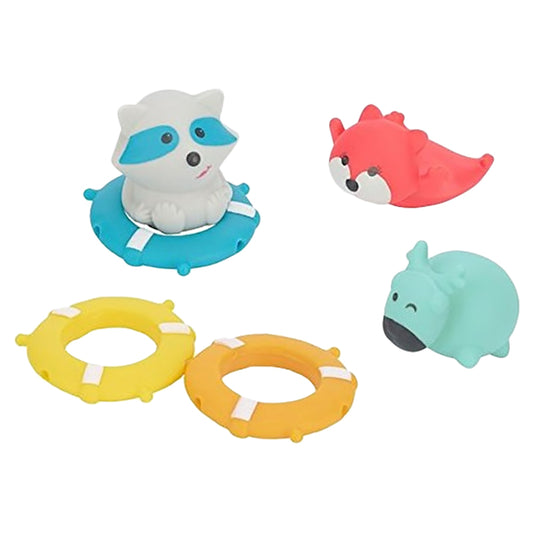 Badabulle - Bath Toys + Rings, X3, 0-3 Years